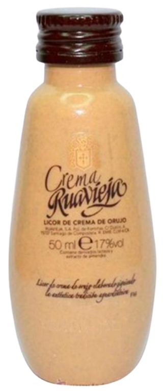Licor Crema de Orujo Ruavieja, Miniatura 5 cl.