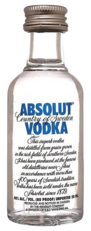 Vodka Absolut, Miniatura 5 cl. (Cristal)