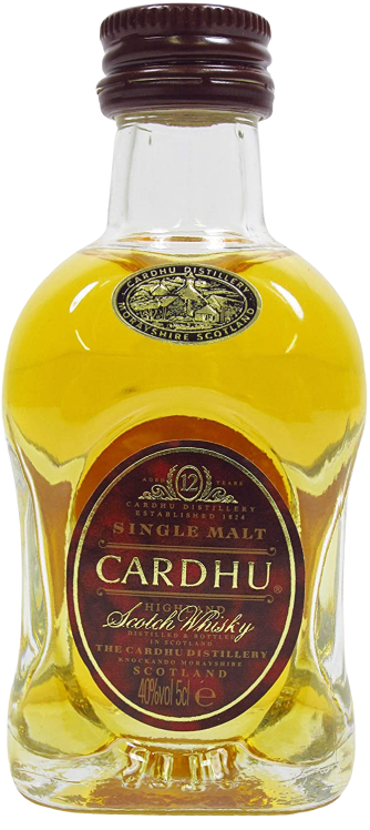 Whisky Cardhu 12 años, Miniatura 5 cl. (Cristal)