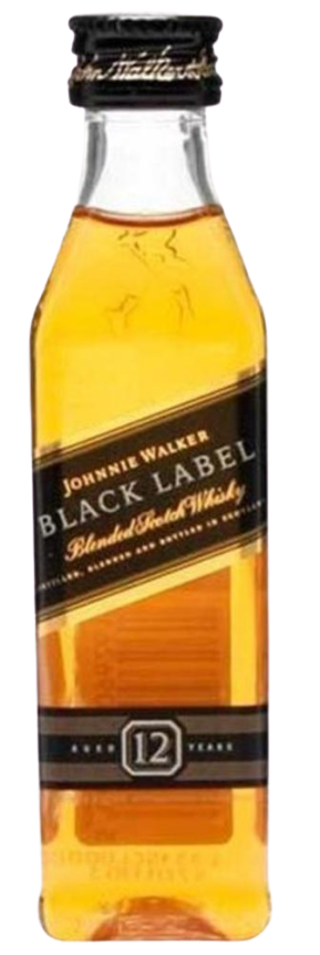 Whisky Johnnie Walker Black Label 12 años, Miniatura 5 cl.