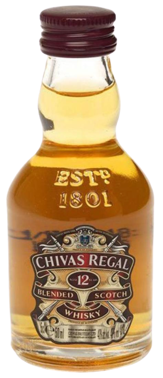 Whisky Chivas 12 años, Miniatura 5 cl. (Cristal)